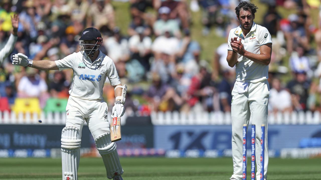 Mitchell Starc didn’t know how to react. (Photo by Hagen Hopkins/Getty Images)