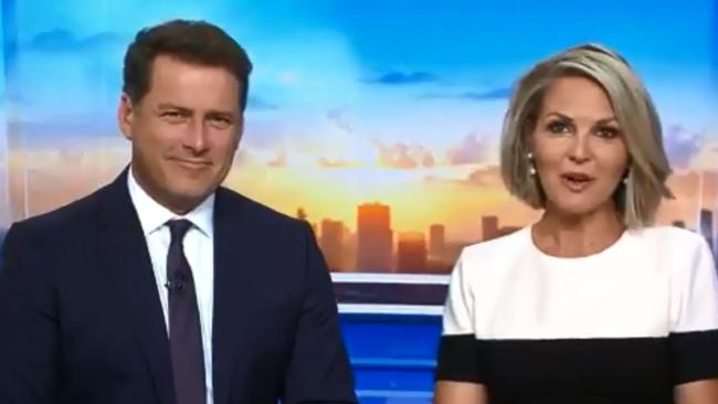 Karl Stefanovic and Georgie Gardner on air this morning. Picture: TODAY