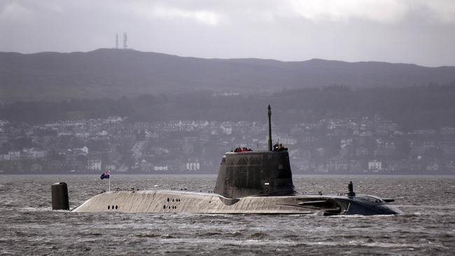 A file photo taken on 20 Nov 2009, show the British Royal Navy's nuclear submarine, HMS Astute, en-route to her new base Faslane, on the Firth of Cylde south-west Scotland. A British nuclear submarine ran aground off the coast of a Scottish island on Friday, the defence ministry said, adding that there were no immediate signs of any casualties or environmental damage. The HMS Astute -- which only entered service in August and is billed as the Royal Navy's most powerful attack submarine -- got into trouble off the Isle of Skye. AFP PHOTO/Andy Buchanan/Files