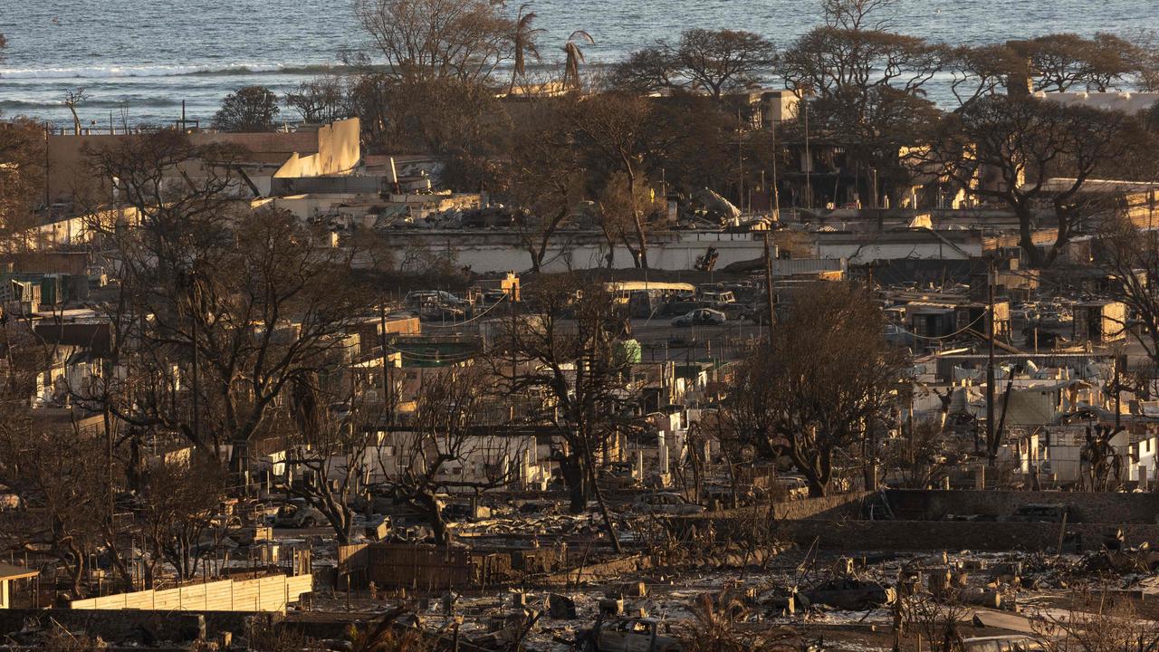 The town of Lahaina in Maui has been all but destroyed by the fire. Picture: Yuki IWAMURA / AFP