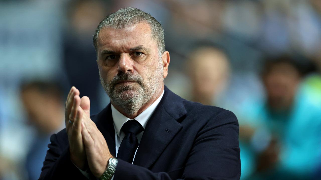 Ange Postecoglou looks on during the Carabao Cup win over Coventry City. (Photo by David Rogers/Getty Images)