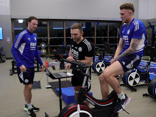 Souttar completes his medical at Leicester City’s training ground. Picture: Plumb Images/Leicester City FC via Getty Images