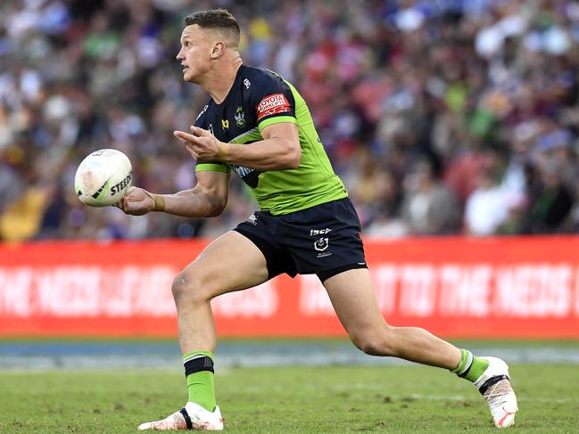 Jack Wighton appears to be the leading candidate to partner Cleary in the halves despite Canberra’s poor form. Picture: Albert Perez/Getty Images