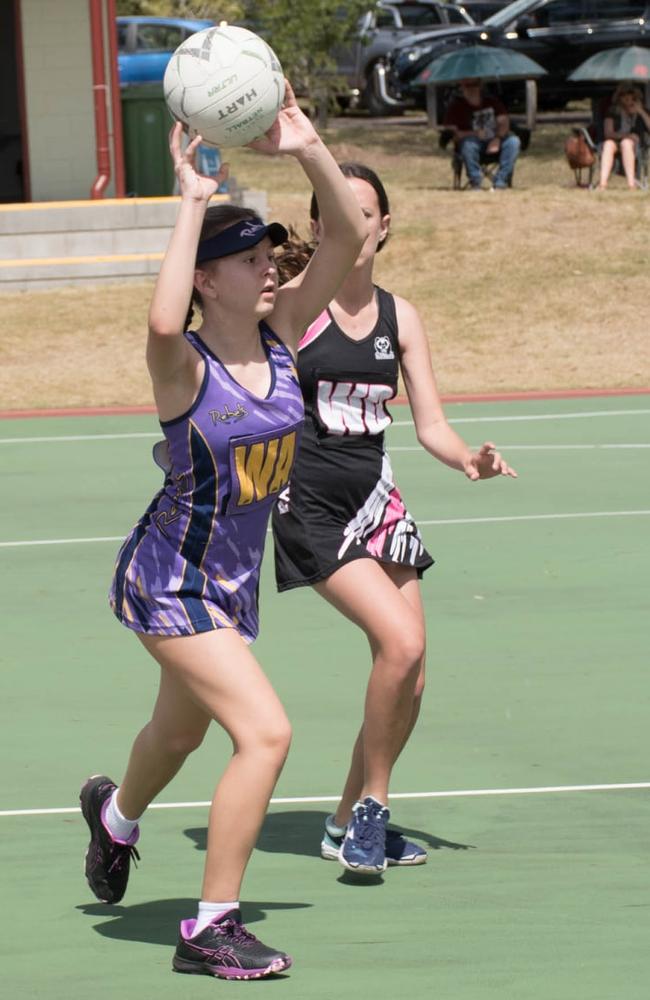 A Pandas 9 player looks for support at the Doris Howes courts. Picture: Gary Reid