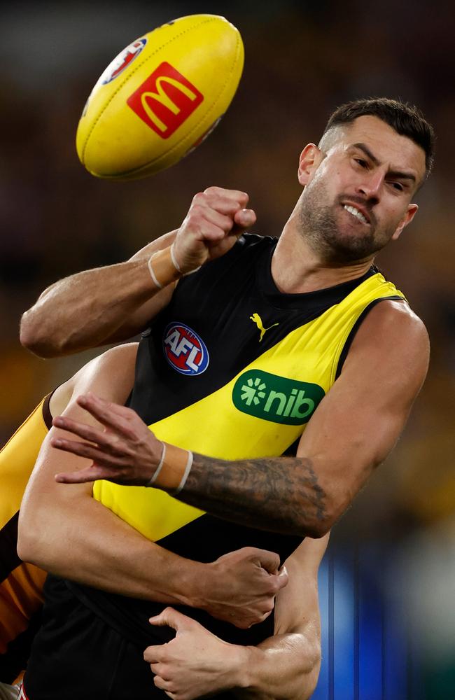 Jack Graham and the Tigers didn’t give a yelp against Hawthorn. Picture: Michael Willson/AFL Photos via Getty Images.