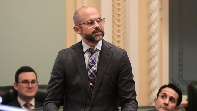 LNP Treasury spokesman David Janetzki in state parliment. Picture: NewsWire / Scott Powick