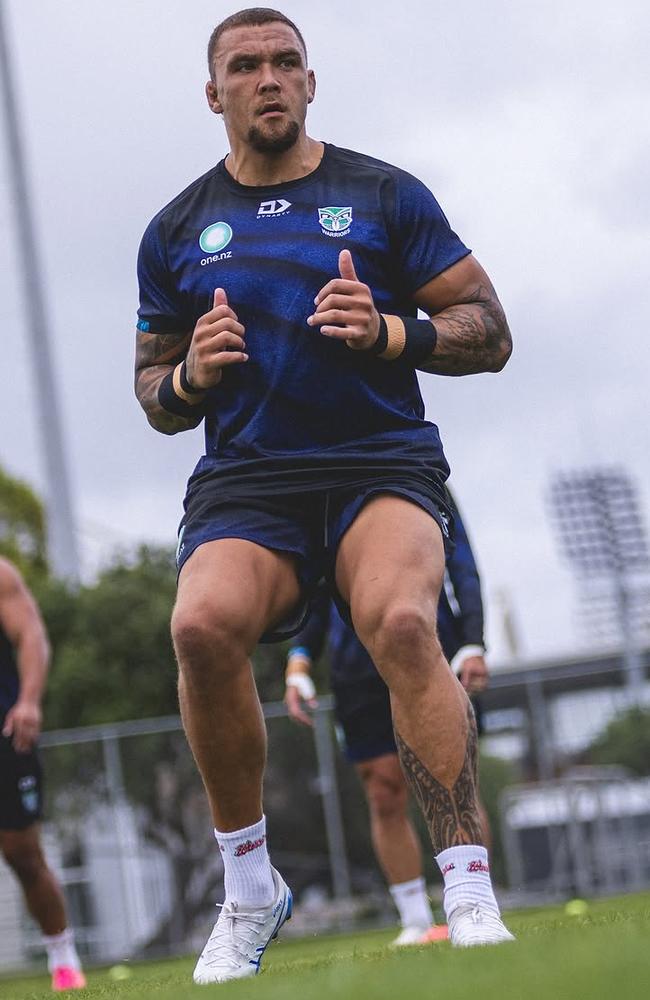 James Fisher-Harris is ready to let rip in the NRL Pre-Season Challenge. Pic: Warriors Instagram