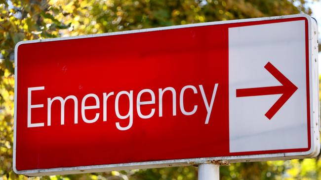 SYDNEY, AUSTRALIA - NewsWire Photos MAY 4, 2023: Emergency sign at St VincentÃ•s Hospital in Darlinghurst . Hospital generic, emergency sign genericPicture: NCA NewsWire / Damian Shaw