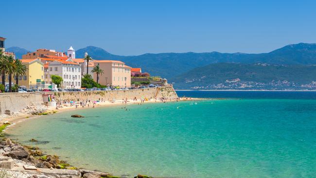 The shorefront of Ajaccio.