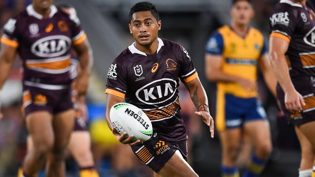 Anthony Milford runs the ball for the Broncos against the Eels. Picture: Nathan Hopkins/NRL Photos