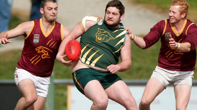 Mt Waverley's James Gough has been a constant threat up forward in the Southern Football League. Picture: News Limited.