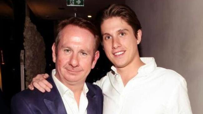 Property tycoon Mark Casey with his late son, James, who entered into a loan agreement with Stephen Giderson.