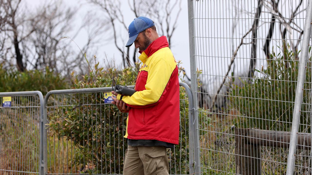 A surf life saving NSW drone operator joins in the search for a missing Swedish student at North Head. Picture: NCA NewsWire/ Damian Shaw