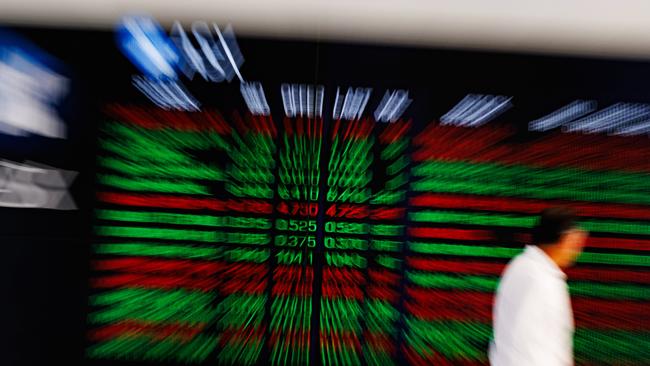 It was a sea of green as the market closed in on a record high. Picture: NewsWire / Max Mason-Hubers