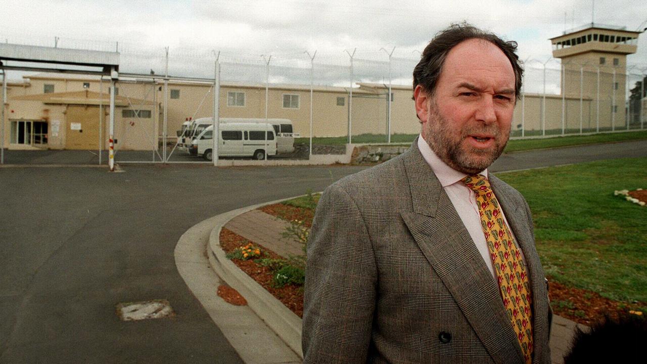 Hobart lawyer John Avery leaving Risdon Prison.