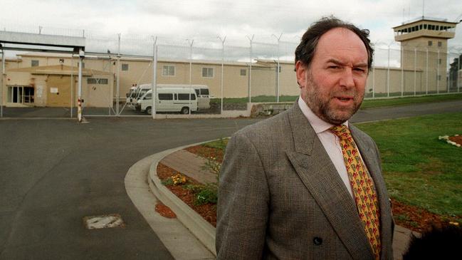 Hobart lawyer John Avery leaving Risdon Prison.