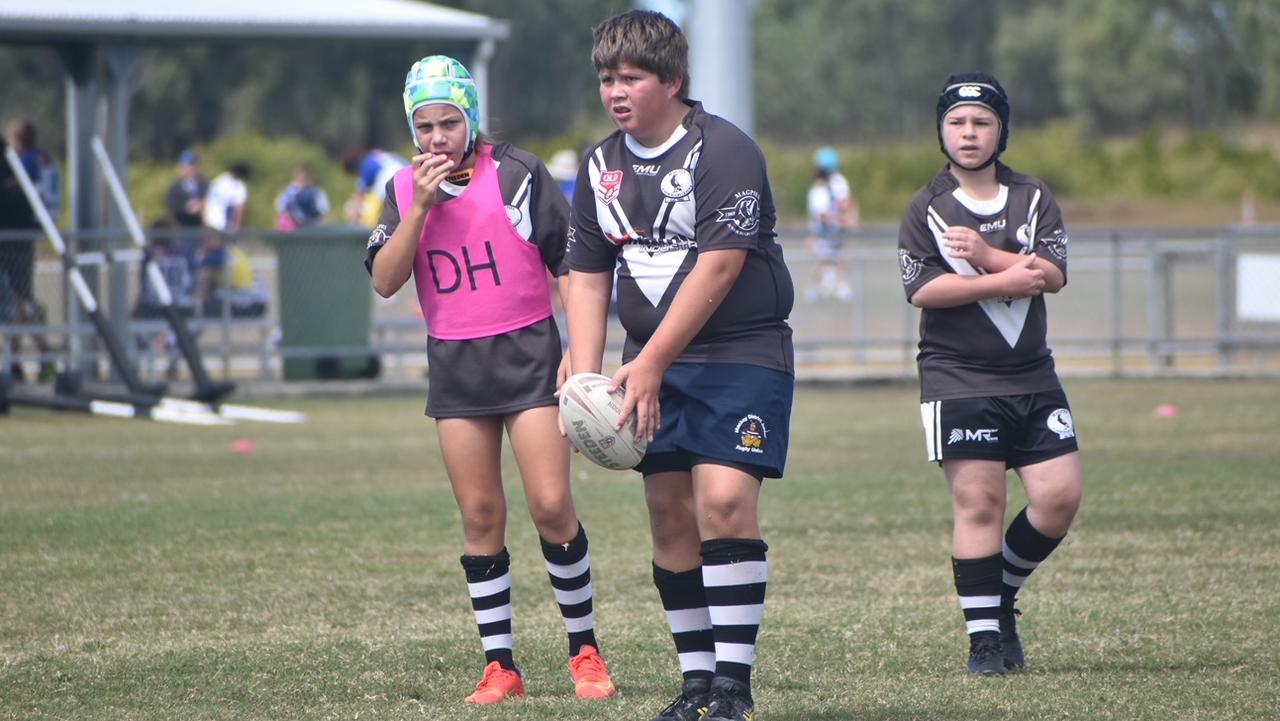 Ashton Schultz in the Magpies and Bulldogs White clash in the RLMD U11 Mixed division at RLMD Fields, August 7, 2021. Picture: Matthew Forrest