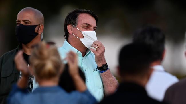 Brazil’s President Jair Bolsonaro has tested positive for COVID-19 three times in the past two weeks. Picture: Evaristo Sa / AFP