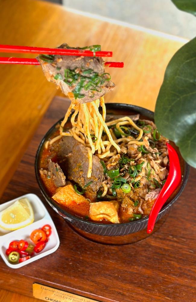 Chow's Golden Bowl-winning rare beef and beef brisket laksa. Picture: Facebook