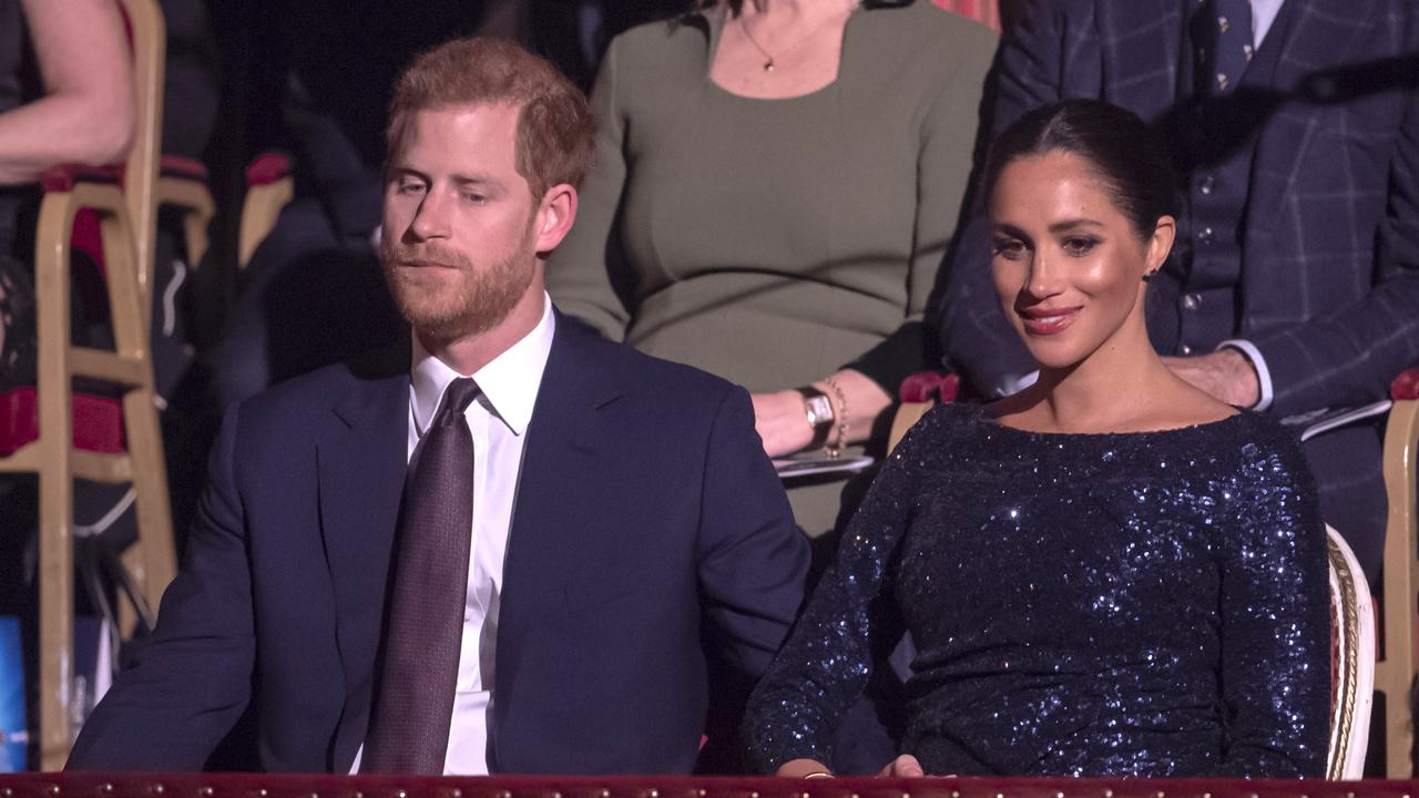 Harry and Meghan in the Royal Box at the Royal Albert Hall on last awful night on January 16, 2019. Picture: Paul Grover – WPA Pool/Getty Images.