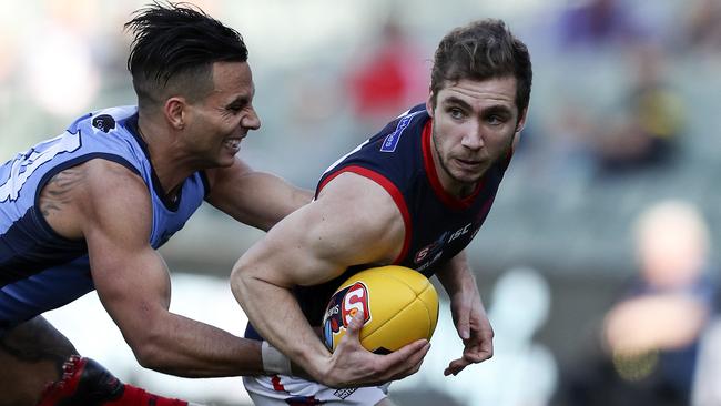 Ed Smart playing for Norwood’s in last season’s SANFL elimination final.