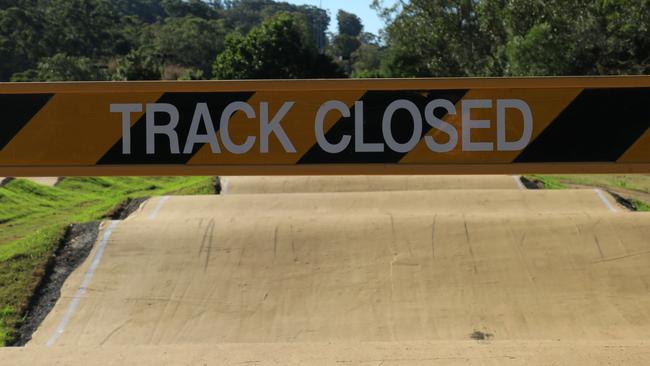 The track closed sign will be coming down tomorrow, Saturday, May 29 at Terrigal BMX Track. Picture: Richard Noone
