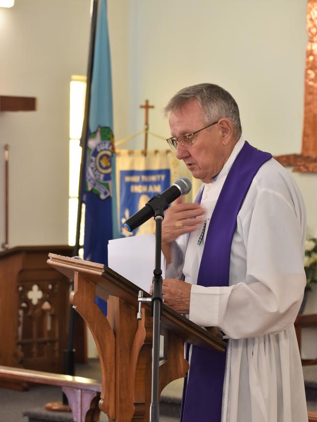 Father Paul Beasley, priest in charge of Hinchinbrook. Solemn National Police Remembrance Day at Holy Trinity Anglican Church Ingham on Thursday. Picture: Cameron Bates