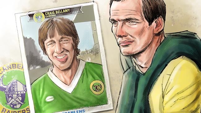 Craig Bellamy and Wayne Bennett first met at the Raiders in 1986. Digital artwork: Boo Bailey