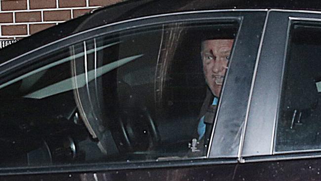 Stephen Dank arrives home. Picture: Ian Currie