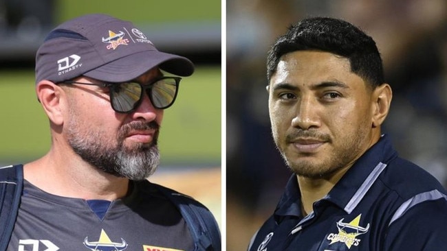 Cowboys coach Todd Payten and star forward Jason Taumalolo.