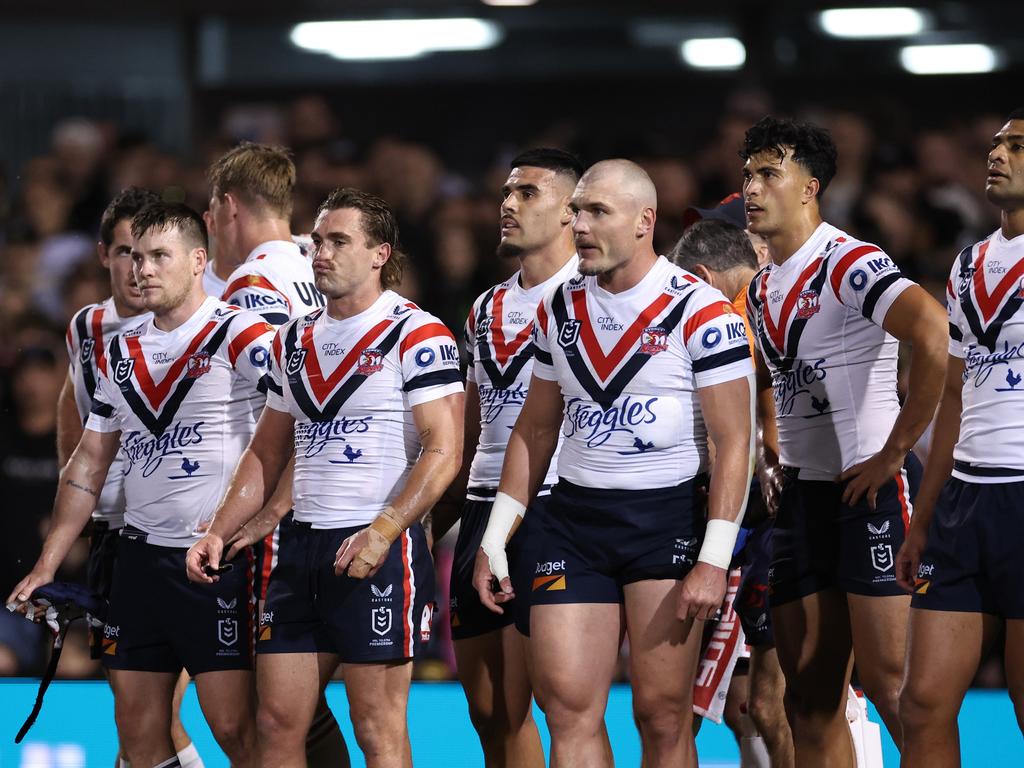 The Roosters had a first half to forget and while they came out firing in the second, the damage was already done. Picture: Getty Images