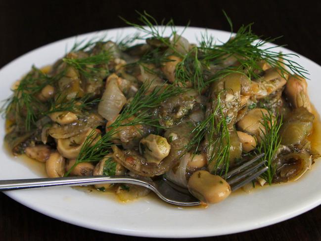 29/06/2016: Ibrahim Kasif, chef and owner of Stanbuli Restaurant, Enmore. Broad beans with lemon and dill, for a Flavour of the Month column by John Lethlean (July 1). Hollie Adams/The Australian