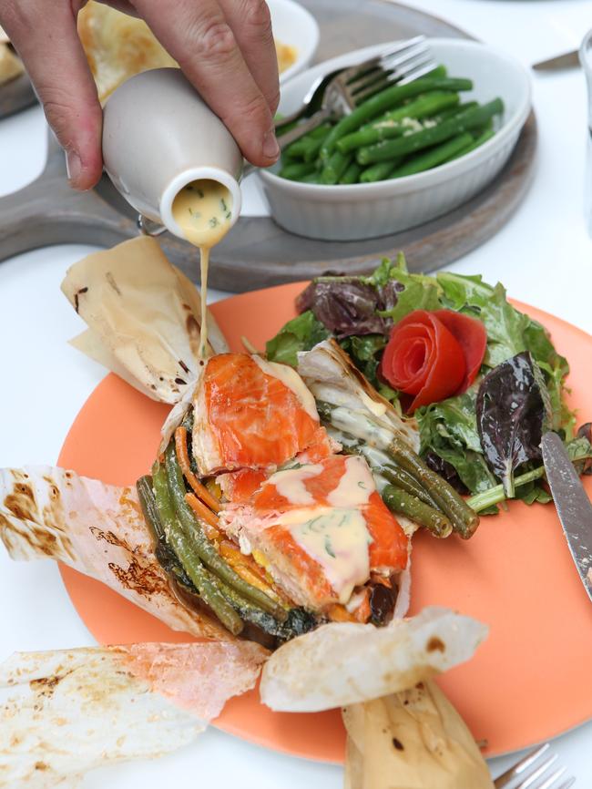Ocean trout ‘en papillote’.