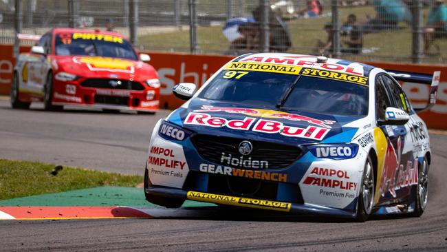 Shane van Gisbergen drives the Red Bull Holden Racing Team Holden Commodore at the Townsville SuperSprint.