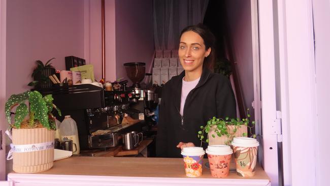 Tia Loulas introduces Kahma Coffee to Mount Gambier. Picture: Arj Ganesan