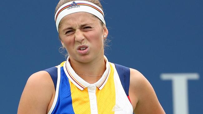 Jelena Ostapenko was in no mood to play nice.