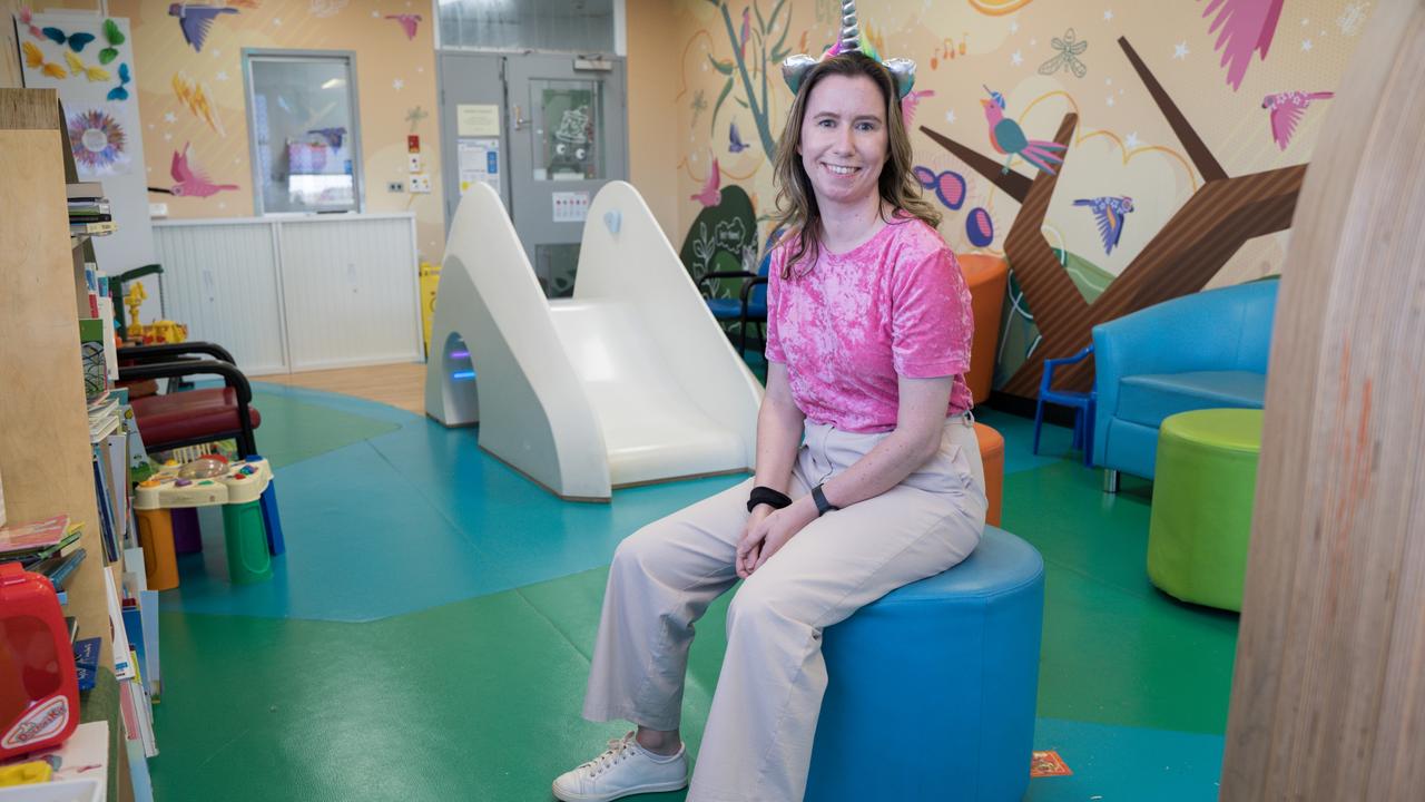 Toowoomba Hospital schoolteacher Jenny Quodling at the Toowoomba Hospital Book Week day.