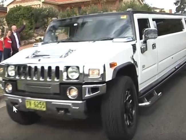 The Smith family were picked up by a stretch Hummer and whisked away for a day of fun at Luna Park.