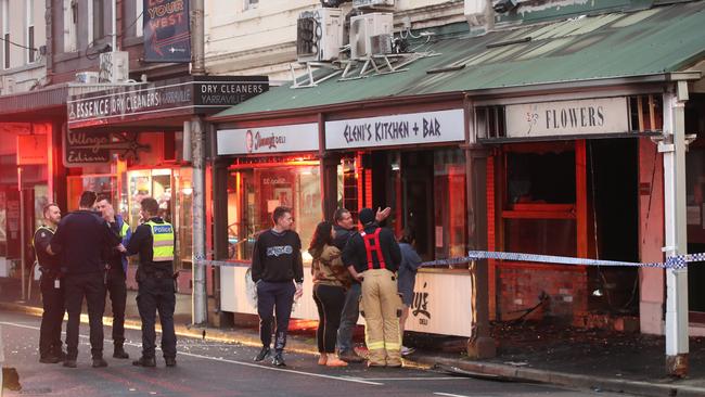 A popular Greek restaurant in Melbourne’s west has gone up in flames overnight. Picture: David Crosling