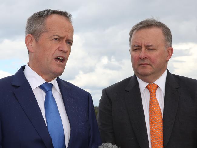 Anthony Albanese offered an alternative budget reply speech to Bill Shorten. Picture: News Corp Australia