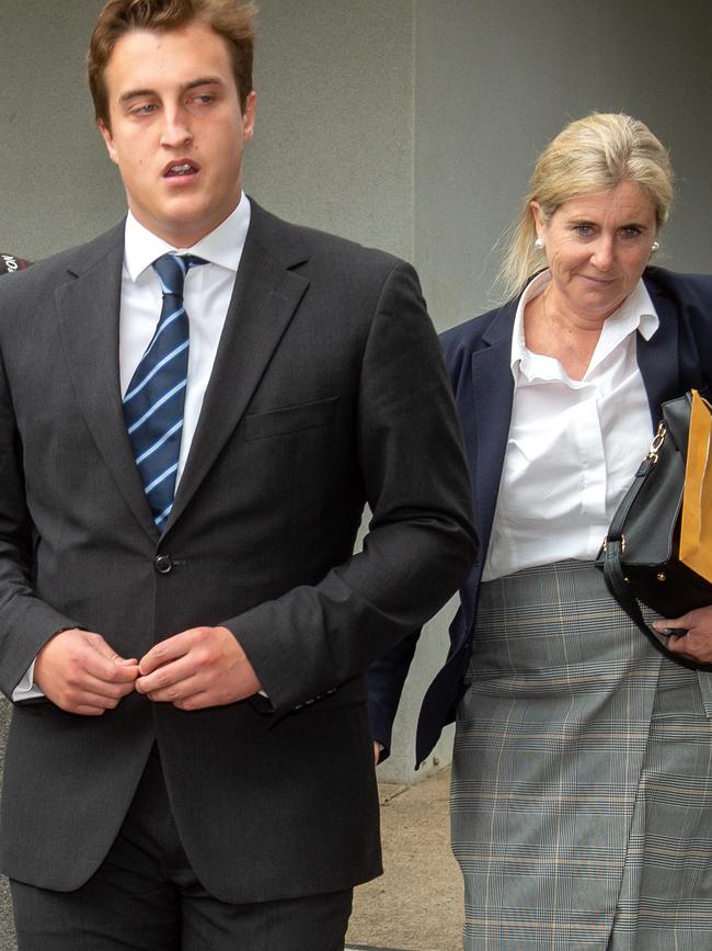 Henry Brayshaw fronted court with the support of his mother. Picture: Jay Town