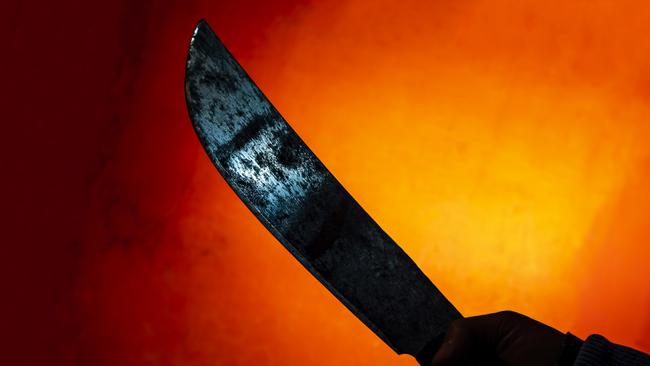 A man has been charged after allegedly threatening residents with a machete.