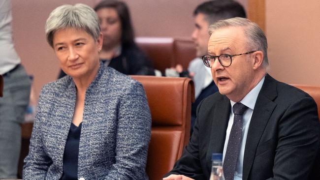 Foreign Minister Penny Wong and Anthony Albanese. Picture: AAP