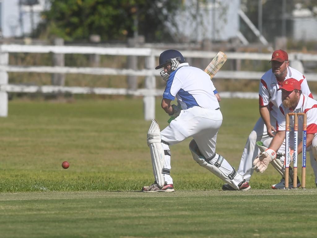 Andrew Buchanan cuts for Tucabia Copmanhurst against Souths at Ulmarra.