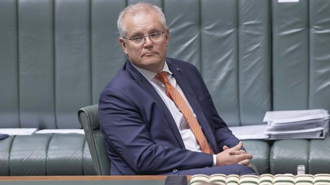 Scott Morrison told a fib when he said he’s a ‘full-termer’ who wouldn’t call an election until his term is up in 2022. Picture: Gary Ramage