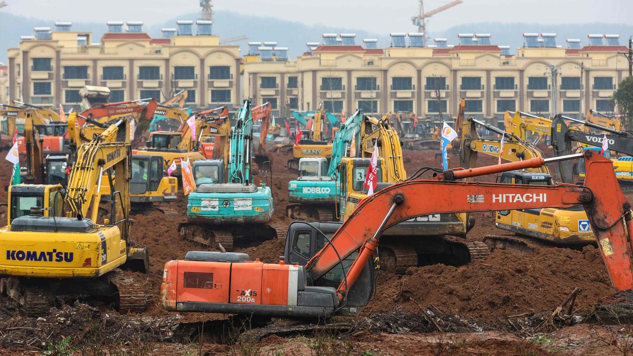 Construction drives much of China’s economic stimulus. Picture: STR/AFP