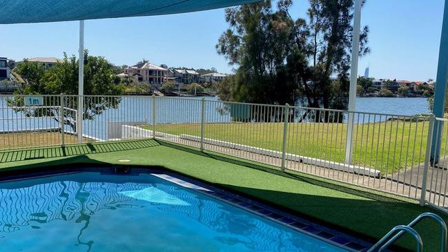 There are river views from the pool