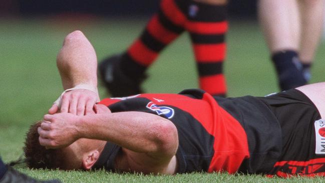 The Bombers were left shattered after the 1999 preliminary final loss to Carlton.