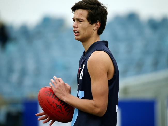 Jack Silvagni in action while playing for Vic Metro. Picture: Colleen Petch