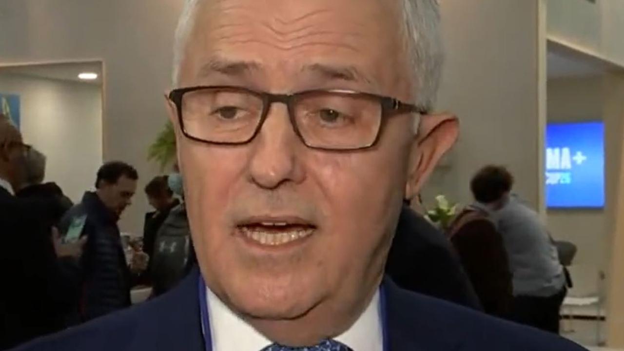 Malcolm Turnbull at COP26 conference in Glasgow. Picture: Channel 9